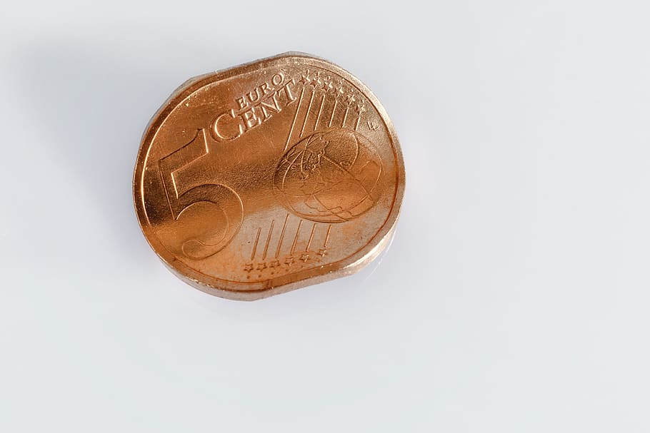 peníze, kovové peníze, měna, pět centů, drobné, Mince, finance, kov, centů, hotovost, zavřít