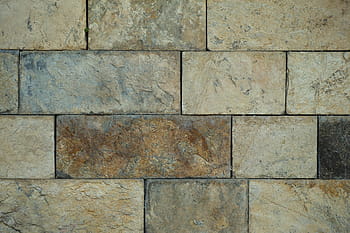 bruine bakstenen muur, graniet, muur, grijs, solide, macro, achtergronden, ontwerp, abstract patroon, geen mensen, horizontaal