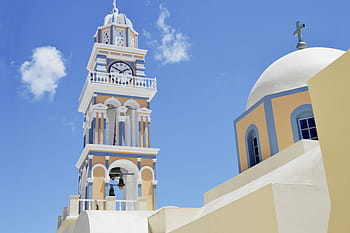 hvid, beige, katedral, klar, blå, himmel, arkitektur, bygning, infrastruktur, struktur, etablering