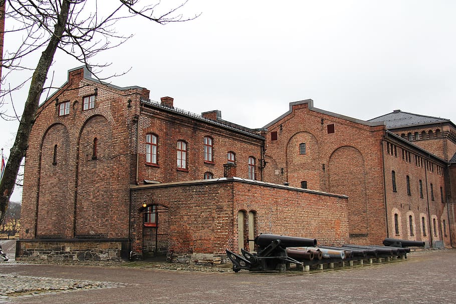 castello, vecchio, bellissimo, inverno, freddo, viaggio, fortezza di Akershus, fortezza, Oslo, Norvegia, Europa