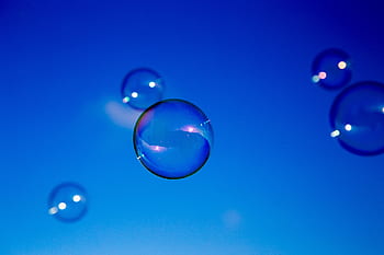soap bubble, blue, sky, sun, float, weightless, bubble, reflection