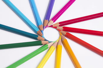 assorted-color pencil, pencils, colors, pastels, rainbow, drawing, artistic, art, draw, coloring, colorful