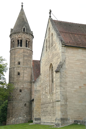 Marrone, chiesa di muro di mattoni, chiaro, cielo, monastero di lorch, monastero, Lorch, monastero benedettino, baden württemberg, Germania, monastero di casa