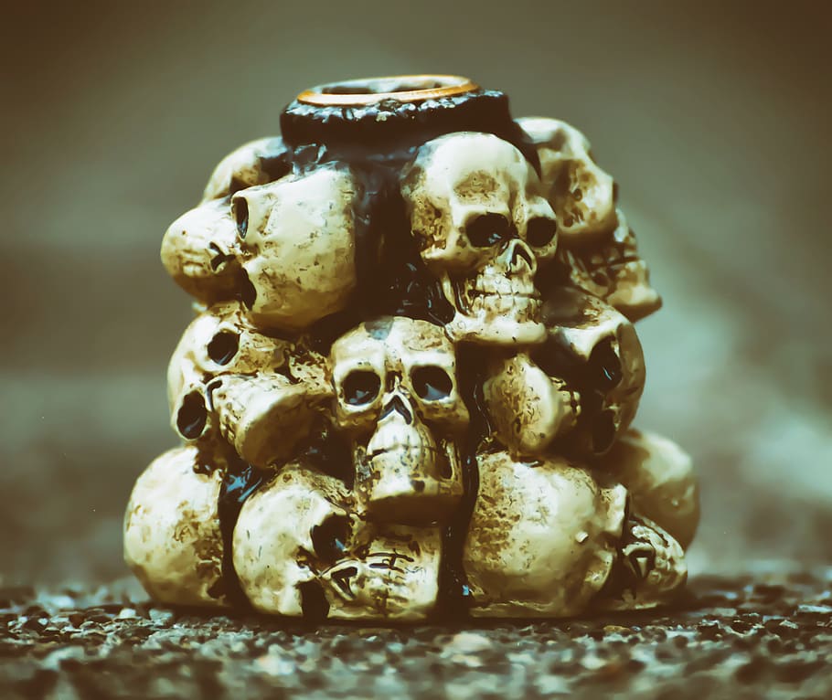 czaszka i Piszczele, przerażający, halloween, czaszka, kość czaszki, dziwne, straszny, kość, śmierć, przerażenie, strach