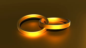 ring, wedding, gold, jewellery, golden, connectedness, 3d