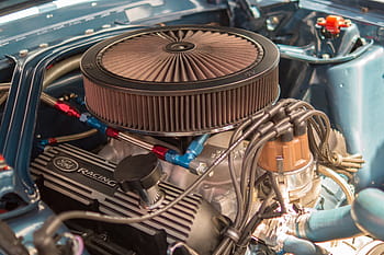 Červené, vzduchový filtr, motorového prostoru, auto, motor, olej, vozidlo, motor auta, automobil, mechanik, přeprava