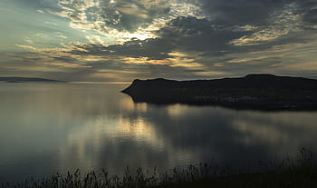 krajinářské fotografie, ostrov, vedle, tělo, voda, krajina, fotografování, hora, jezero, Příroda, pobřeží