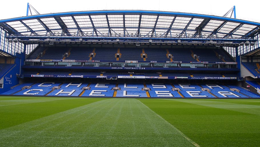chelsea, vytisknout, bělidla, stadión, Fotbal, Londýn, Anglie, Londýn, Anglie, tráva, sport, zelená barva