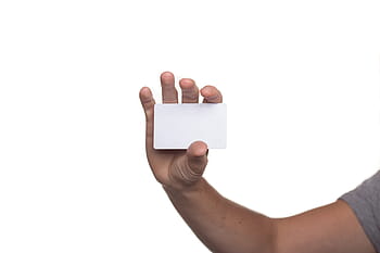 person, showing, white, plastic card, white card, business card, map, show, stick, hand over, advertisement