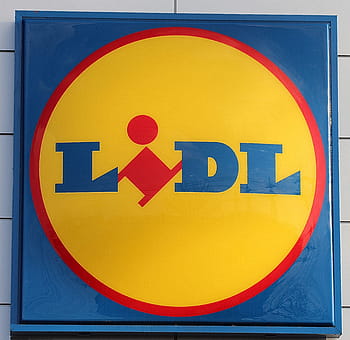 lidl logo, advertising, shield, lidl, advertising sign, supermarket
