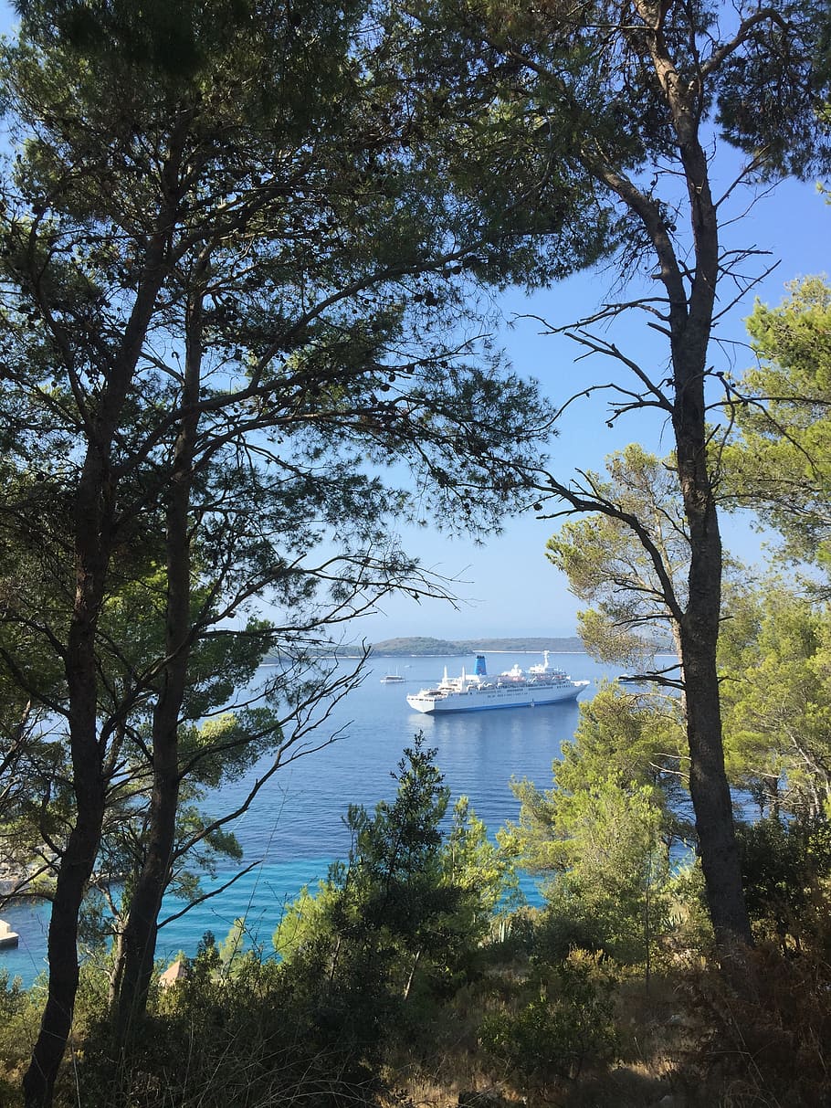 mediterranean, cruise, ship, holiday, cruise ship, holiday cruise, coast line, shipping, driving cruise ship