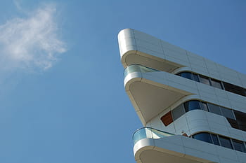 faible, photographie d'angle, bâtiment, angle, la photographie, architecture, Infrastructure, ciel, bleu, nuage, personne
