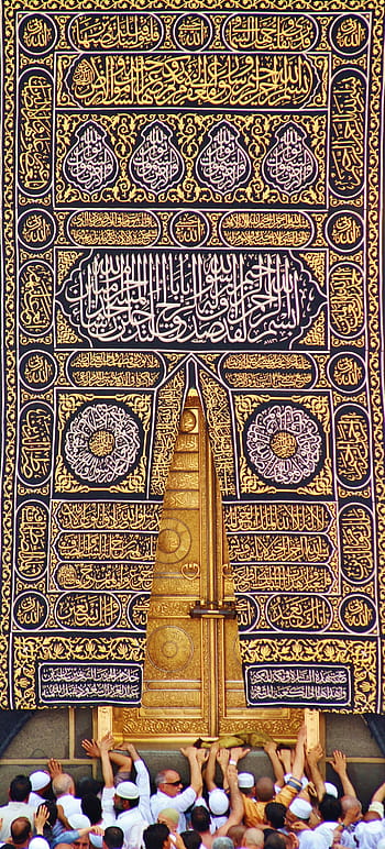 gold-colored decor, house of allah, mecca, mosque, muslim, kaaba, muhammad, saudi, quran, house, prayer