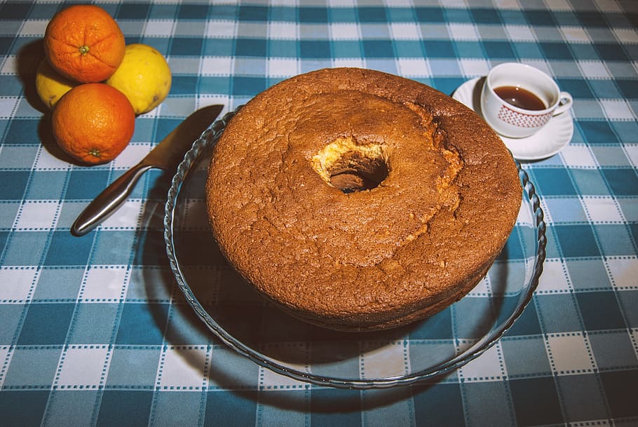 Cake, Coffee, Table, Cup, Tea, Breakfast, coffee, table, snack, orange, lemon, fruit