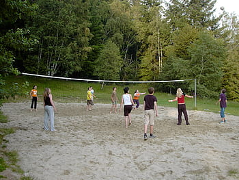 beach volleyball, young people, girl, boys, movement, joy, fresh, cheerful, young, youth, sport