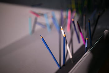 seni, menggambar, krayon, warna-warni, instalasi, pensil, penempelan, dinding, lantai