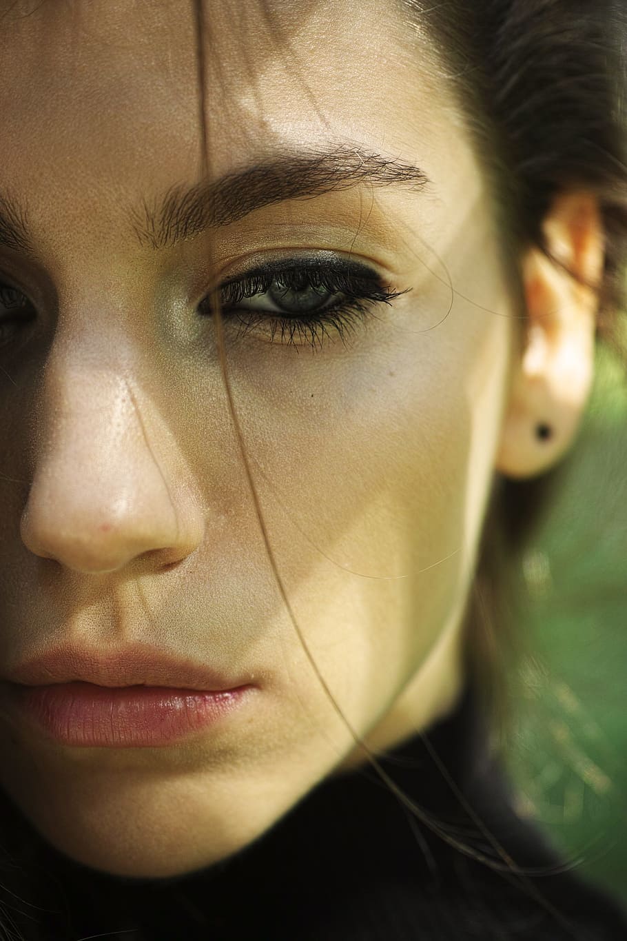 portrétní fotografie, žena, ženy, Modelka, Krásná, makeup, tvář, fotografování, model krásy, mladá dívka, módní střílet