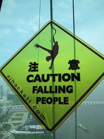 Bungy Jumping, Bungee Jumping, bungee, bungy, warnschild, fall, macau tower, text, danger, risk, day