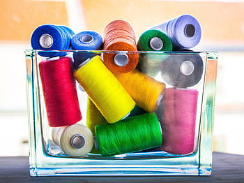 assorted-color thread roll lot, thread, sewing, colorful, sew, tailor, craft, embroidery, needlework, hobby, spool