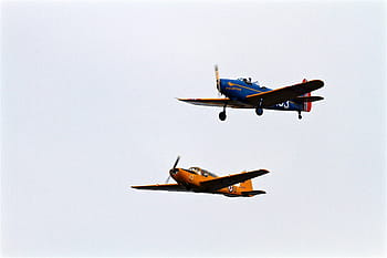 δύο, πορτοκάλι, μπλε, biplanes, αέρας, αεροπλάνο, ταξίδι, περιπέτεια, επίπεδο, αεροσκάφος, μάχη