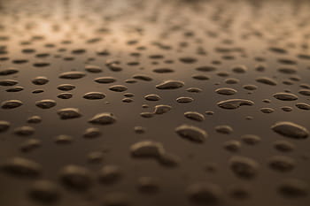 person, taking, water drop, water, dew, black, surface, drops, selective focus, close-up, day
