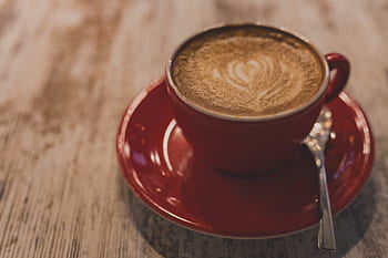kavárna, káva, cappuccino, latte, pohár