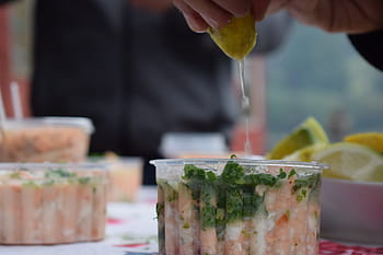 food, restaurant, snack, glass container, delicious, culinary art, ceviche