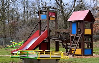 Children'S Playground, Playground, Slide, Climb, slide, game device, fun, gymnastics, playground, leisure, play, rotating carousel
