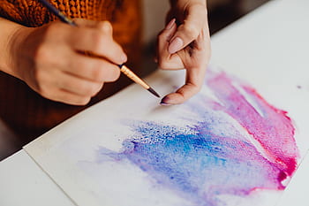 aquarelas, pintura, mulher, passatempo, cores, arte, pintor, criativo, pincel, tintas