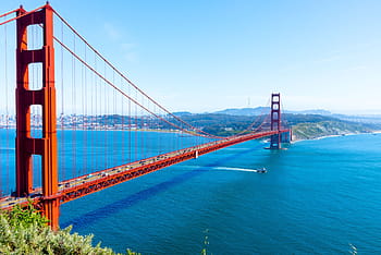 Golden Gate Bridge, San Francisco, Kalifornie, záliv, san, francisco, moře, cestovní ruch, Pacifik, nebe, slavný
