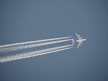 aereo, cielo, contrail, aria, traffico aereo, volante, l'effetto serra, cambiamento climatico, Jet, ugelli, gas di scarico