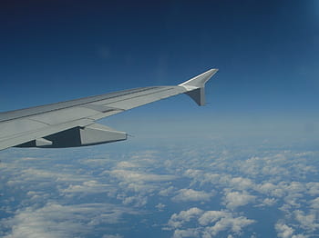 wing, aircraft, sky, clouds, fly, flight, holiday flight, travel, above the clouds, from the plane, air traffic