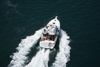 bateau, réveiller, Marin, eau, bleu, la navigation de plaisance, vacances, moteur, vite, la vitesse, lavage