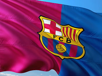 fc barcelona flag, football, soccer, europe, uefa, champions league, cf barcelona