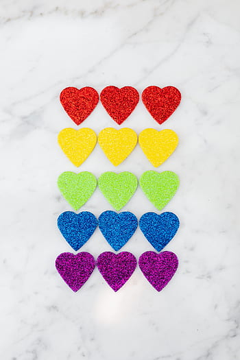 corazones de colores, lgbt, corazones, orgullo, gay, amor, colores, lgbtq, igualdad, arcoiris