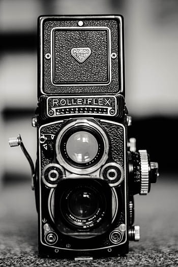 black, rolleiflex, folding, camera, lens, viewfinder, aperture, shutter, obsolete, antique, old