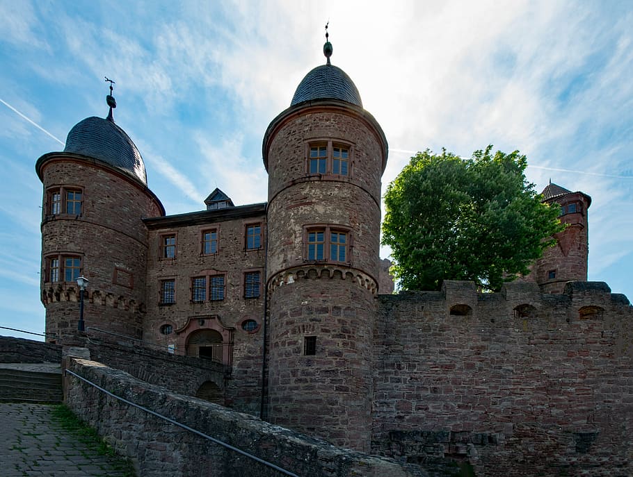 Wertheim, kastély, baden württemberg, Németország, látnivalók, régi épület, ROM, fő-, Tauber, magasság burg