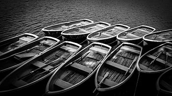 black and white, monochrome, boat, paddle, sailing, water, transportation, sea, ocean