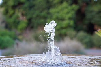 kašna, stříkající vodě, zahrada, tryskající, osvěžující, výtok