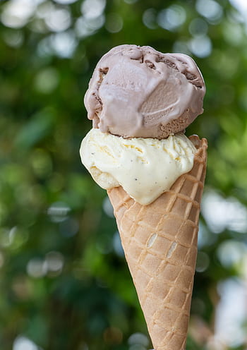 ghiaccio, gelato, Borsa, cono di cialda, vaniglia, cioccolato, congelato, mangiare, estate, dolce, delizioso