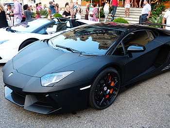 black lamborghini aventador, lamborghini, sports car, racing car, auto, flitzer, black, stylish