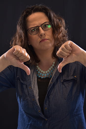 dislike, hands, woman, upset, reject, gesture, feedback, thumb, bad, negative, sign