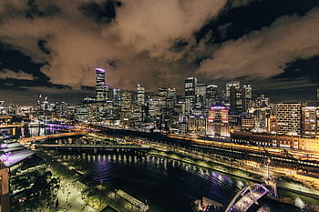 luci della città, notte, architettura, costruzione, infrastruttura, struttura, istituzione, appartamento, finestre, condominio, Hotel