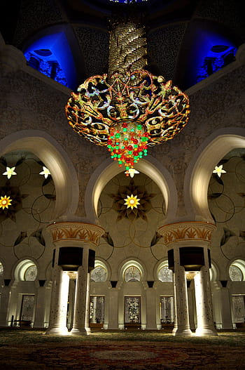 Ulu Cami, Abu Dabi, uae, İslâm, emirates, cami, iç, içeride, islam, mimari, süslü