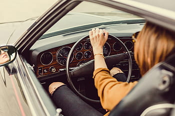 car, girl, driving, transportation, travel, road, trip, eye, glass, mirror, steering wheel