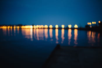 tercermin, air, malam, lampu Kota, di malam hari, pantai, laut, kota, refleksi, Eropa, lansekap