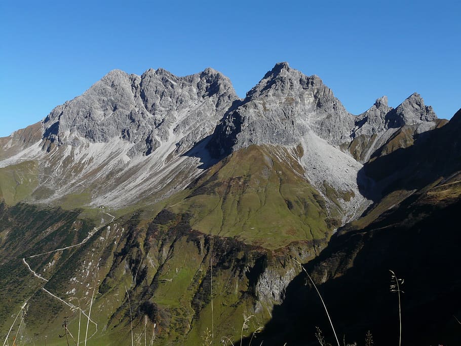 summitu, malý, divoký, velký divočejší, malá divoká, hoellhoerner, hora, allgäu, allgäu alpy, vysokohorský, turistika