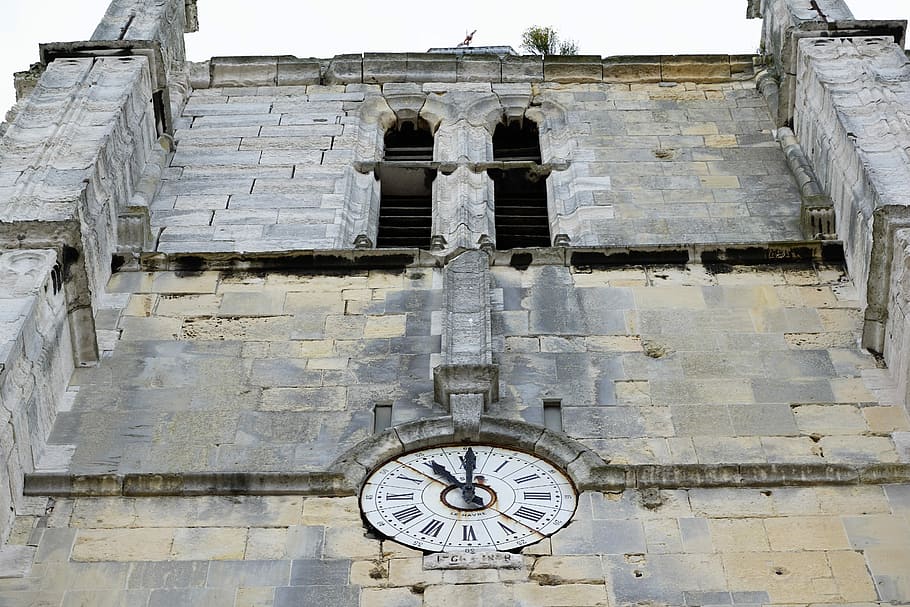 Clock, Church, Le Havre, Facade, anti aging, time, cosmetics, age, aging, building exterior, day