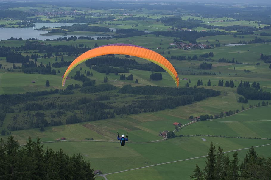 paraglider springer, paraglider, Paraglider, Springer, paraglider springer, fly, mat, high, sky, flight, vision, height