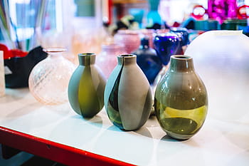 pabrik kaca venini, museum, pulau, Venini, pabrik kaca, Murano, Italia, kaca, manufaktur, buatan tangan, meja